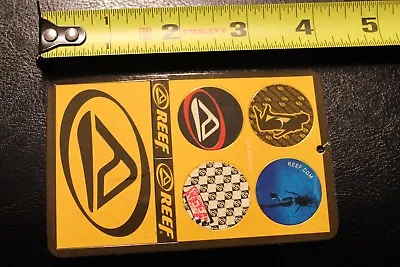 REEF Surf Scuba Wave Sandals Yellow 4  Vintage Surfing Decal STICKER SET • $9