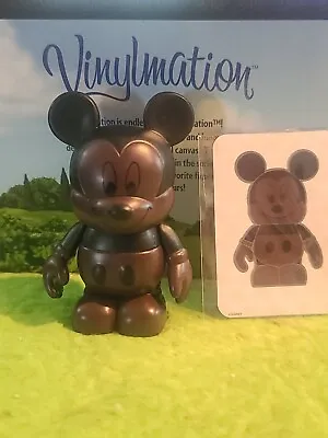 DISNEY Vinylmation 3  Park Set 5 Urban Brown Topp Mickey Mouse With Card • $6.99