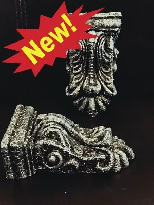 £20 • Buy Corbels Pair Floral Plaster Cast Ornate Wall Plaques Shelf's Bracket Mouldings