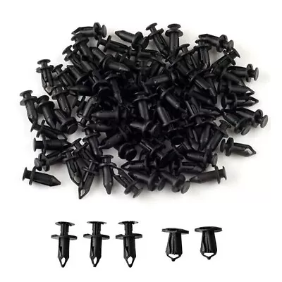 100x Plastic Fastener Clips Mixed Fairing Body Trim Panel Plug Kit Parts Black • $13.47
