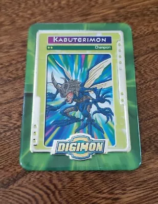 Digimon Card Kabuterimon Metal Tin  Collectible Trading Card 2000 Vintage  • $14.88