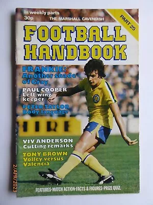 £1.80 • Buy Football Handbook Part 25, Marshall Cavendish, 1978, GC