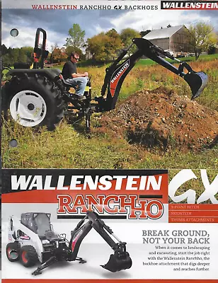 WALLENSTEIN RANCHOHO GX 3-POINT HITCH SKIDSTEER BACKHOE ATTACHMENTS Brochure • $14.95