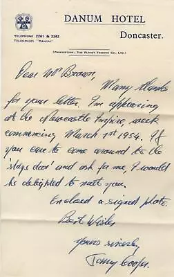 £6 • Buy TOMMY COOPER - Handwritten Signed Letter - Comedy TV Star / Magician Preprint