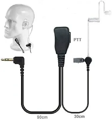 Handsfree Security Covert Acoustic Tube Headset With PTT For Cobra Radio • £6.95