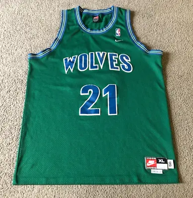 VTG Nike Rewind Minnesota Timberwolves Kevin Garnett Embroidered Jersey  Size XL • $60