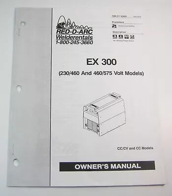 Miller EX300 CC/CV CC Models 230/460 460/575 V Welder Owners Maintenance Manual • $30.47