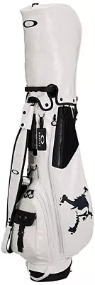 OAKLEY Golf Men's Caddy Bag 8 X 47 Inch 3.2kg WHITE DIGITAL Japan +Track Num • $135.25