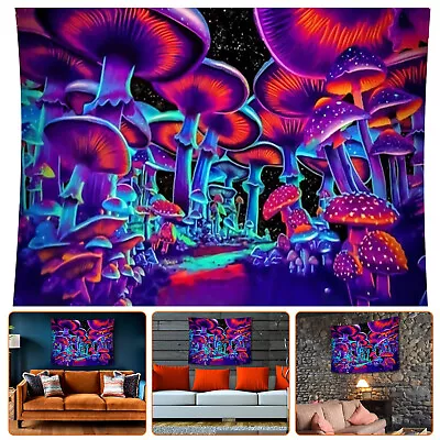 Trippy Wall Hanging Tapestry Psychedelic Home Room Decor Mushroom Colorful Art • $8.98