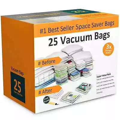 Plastic Vacuum Storage Bags To Shrink Down Closet Clutter Store And Organize Cl • $39.99