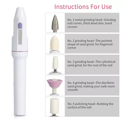 Professional Electric Nail Drill File Manicure Pedicure Grinder Machine HR6 • $14.24