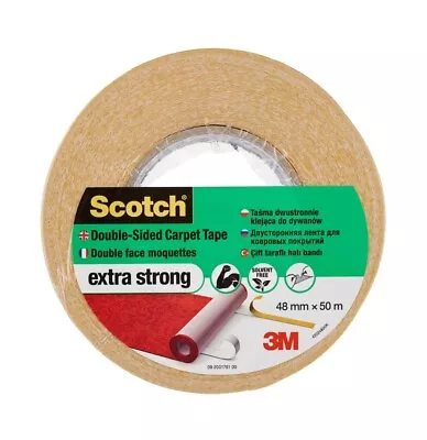 £12.99 • Buy Scotch Yellow Extra Strong Double Sided Carpet Tape (L)25m (W)48mm
