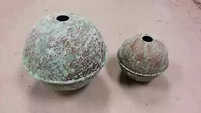 COPPER BALLS LARGE Quality Antique 4.5'' & 6.5'' For Weathervane/ LIGHTENING ROD • $84.95