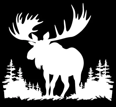 Moose Forest Vinyl Decal Car Truck Tablet Laptop Mug Window Tumbler Mailbox • $4.20