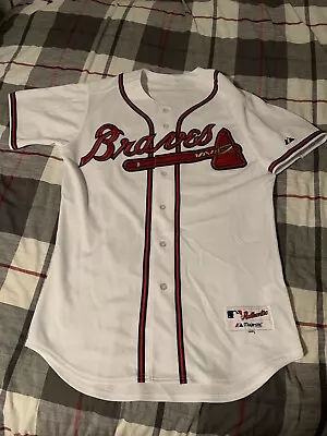 Majestic Atlanta Braves Mark Teixeira Home Jersey White Size 44 • $150