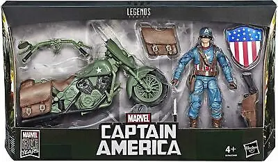 Marvel Legends Captain America Action Figure With Motorcycle Bike 80 Years New • $69.99