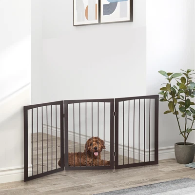 £32.99 • Buy Folding Pet Gate Dog Fence Child Safety Indoor Durable Free Standing Pine Wood