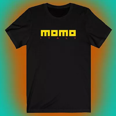 Momo Racing Wheel Logo Men's Black T-shirt Size S To 5XL • $20.99