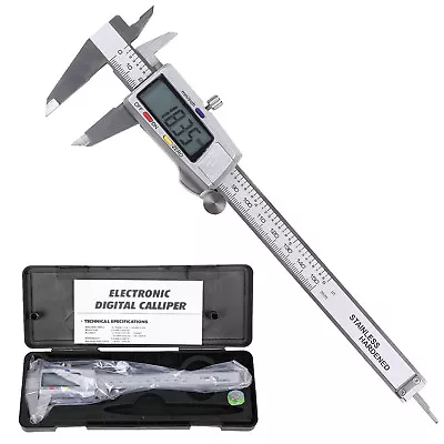 Stainless Steel Electronic LCD Digital Caliper Vernier Measuring Tool Micrometer • $21.99