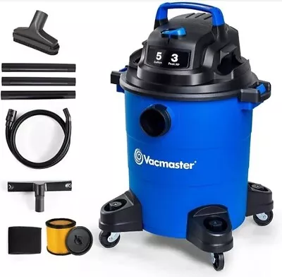 $79.99 • Buy Vacmaster 5 Gallon 3 Peak HP Wet Dry Vacuum Cleaner Blower With HEPA Filter