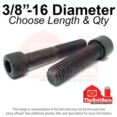 3/8 -16 Allen Socket Head Alloy Cap Screws Bolts Black Oxide COARSE (Pick Size) • $341.04