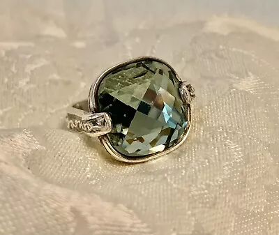 Brighton Venus Rising Smokey Gray Blue Swarovski Crystal Ring Size 6 • $49.75