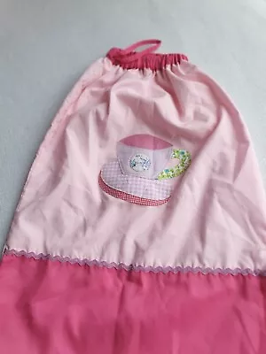 BNWOT Laura Ashley Tea Party Design Lined Laundry Bag -Pink Appliqued • £2.99