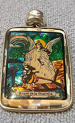 Vintage 80s 90s Angel De La Guardia Pendant Kaleidoscope Resin • $4.90