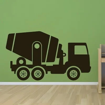 Cement Mixer Truck Construction Vehicle Wall Art Sticker (AS10101) • $31.65