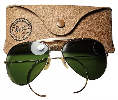 VINTAGE RAY-BAN OUTDOORSMAN SUNGLASSES W/ OG CASE & PAPERS-NEW OLD STOCK! • $150