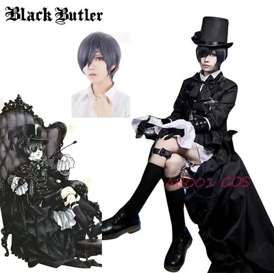Japanese Anime Black Butler Cosplay Costume Ciel Phantomhive Cos Halloween Party • $99.99