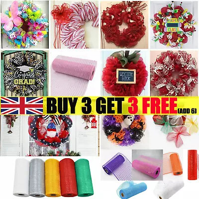 £1.86 • Buy Deco Mesh Rolls 15cm X 10yd Roll - 14 Colours Available For Wreaths Swags Bows