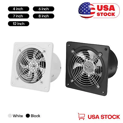 4/6/8/10 In Exhaust Fan Extrator Fan Ventilation Wall-Mounted Square Blower 110V • $19.98