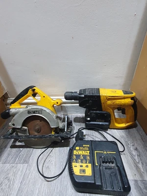 £99 • Buy Dewalt 24v Cordless SDS DRILL & Circular Saw With Battery  Charger Used Working 