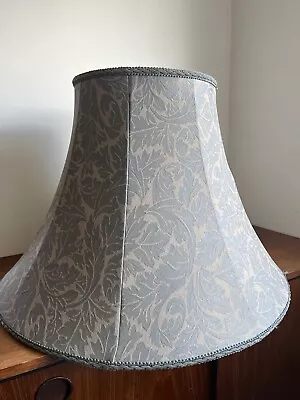 Vintage Large Damask Blue Fabric Standard Lamp Shade • £26.95