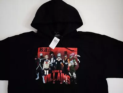 HOT TOPIC MYHERO VILLAINS RED BOX HOODIE Black MEN'S SIZE XL • $29