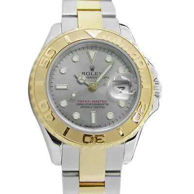 ROLEX - Ladies 18kt Gold Stainless YachtMaster Silver Dial - 169623 SANT BLANC • $8775