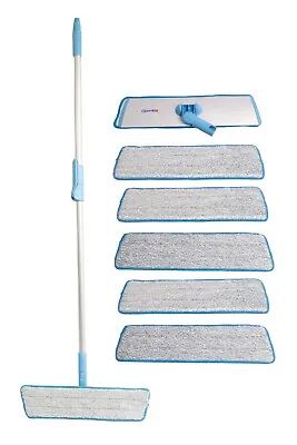 Dusting Flat 2 Mop 18 In. Microfiber Dual Sided With Strong Steel Handle 6 Mops • $19.99