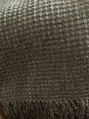 Restoration Hardware Heathered Braided Chenille Throw Blanket Fog • $175