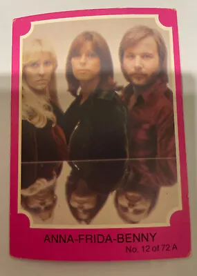 ABBA Trading Cards Australian Scanlens Pink Series - 12 Anna-Frida-Benny • $6.50