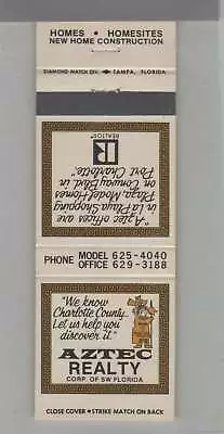 Matchbook Cover - Native American Related - Aztec Realty Of S.W. Florida • $4.95