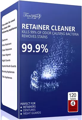 Retainer Cleaning Tablets 120 Tablets - 4 Months Supply Mouth Guard Cleaner R • $19.07