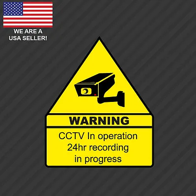 Home CCTV Surveillance Security Camera Video Sticker Warning Decal Defense Sign • $5.08