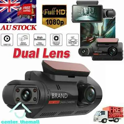 $34.96 • Buy HD 1080P Car DVR 3  Lens Dash Cam Front And Rear Video Recorder Camera G-sensor