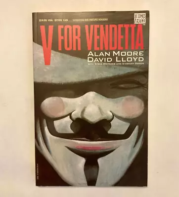 V For Vendetta Trade Paperback: Alan Moore & David Lloyd 1990 DC 3rd Printing • $9.95