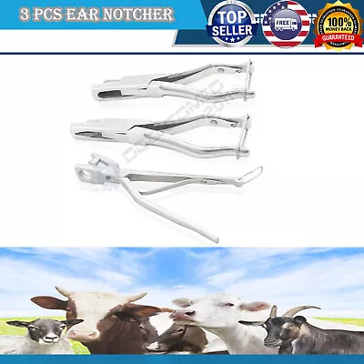 Ear Notcher 6  U V O Shape Stainless Hog Goat Lamb Sheep IdentificationODM NEW • $38.30