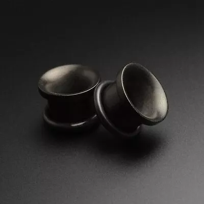 £5.99 • Buy Organic Wooden Flesh Tunnels | Black Areng Wood Single Flare Concave Tunnel