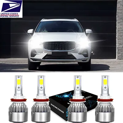 For Volvo XC60 2010-2018 4PC LED Headlights High Low Beam Bulbs Combo • $26.71