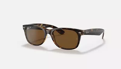 Ray-Ban New Wayfarer Tortoise/Crystal Brown Polarized 55mm Sunglasses RB2132 • $129.96