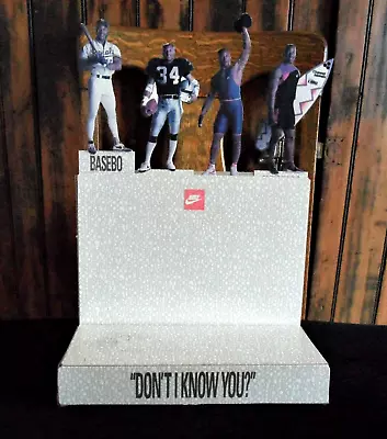 Orig. 1989 Bo Jackson NIKE STORE DISPLAY *Don't I Know You?* Raiders/Royals  • $874.97